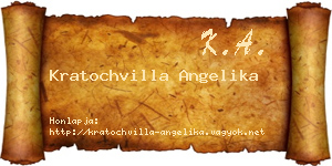 Kratochvilla Angelika névjegykártya